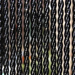 Rideau de porte en PVC noir Bellano (90 x 210 cm)
