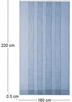 Rideau de porte moustiquaire en fibre de verre Arles (6 bandes)
