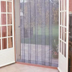 Rideau de porte moustiquaire en fibre de verre Arles (6 bandes)