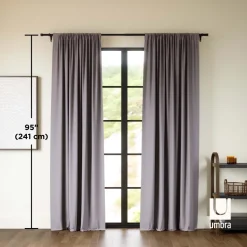 Rideaux occultants Twilight 241 x 132 cm (Lot de 2) (Anthracite)