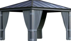Rideaux pour tonnelle de jardin Dallas (Pour tonnelle 4 x 2 m)