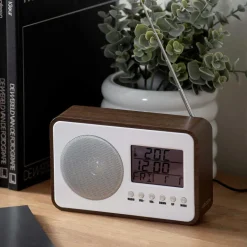 Réveil avec radio FM Retro (Marron)