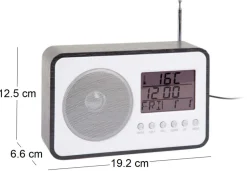 Réveil avec radio FM Retro (Noir)