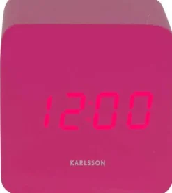 Réveil carré LED en MDF Spry (Rose)
