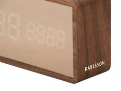 Réveil led en ABS effet bois Copper (Bois foncé)