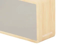 Réveil led en ABS effet bois Silver (Bois clair)