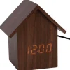 Réveil led en bois House (Bois foncé)