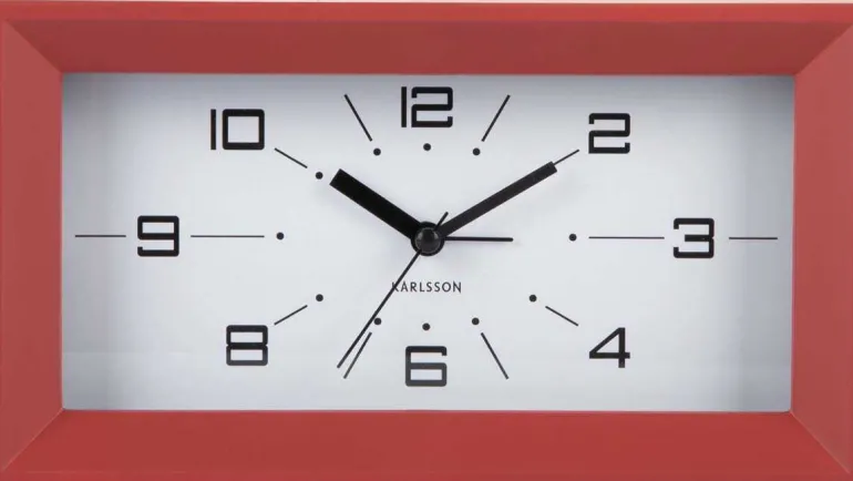 Réveil matin rectangulaire Lujo (Rouge)