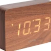 Réveil rectangulaire en bois Square (Bois foncé)