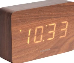 Réveil rectangulaire en bois Square (Bois foncé)