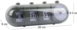 Réveil Retro Tube Calendar Flip (Vert)