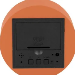Réveil rond LED en MDF Spry (Orange)