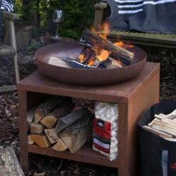 Sac à bûche en tissu Flames