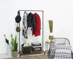 Sac rond en corde de coton et jute (Noir)