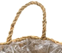 Sac rond en jonc de mer pliant (Diamètre 35 cm)