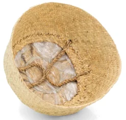 Sac rond en jonc de mer pliant (Diamètre 35 cm)