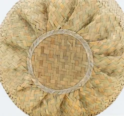 Sac rond en jonc de mer pliant (Diamètre 35 cm)