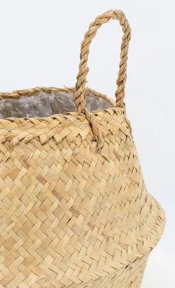Sac rond en jonc de mer pliant (Diamètre 35 cm)