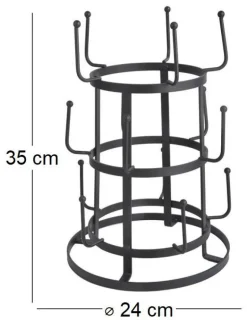 Séchoir à bouteilles en métal