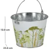 Seau en métal avec décor Herbe (5 litres)