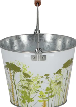 Seau en métal avec décor Herbe (5 litres)