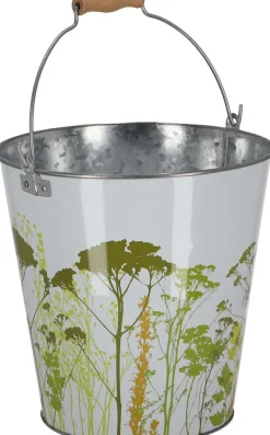 Seau en métal avec décor Herbe (9 litres)