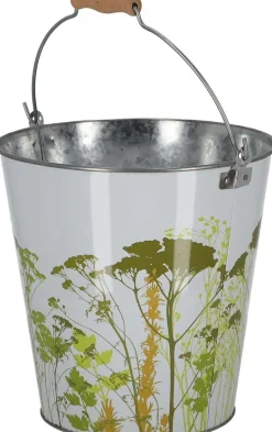 Seau en métal avec décor Herbe (9 litres)