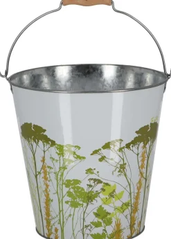 Seau en métal avec décor Herbe (9 litres)