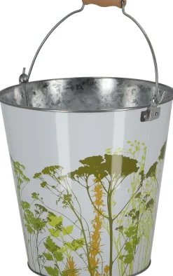 Seau en métal avec décor Herbe (9 litres)