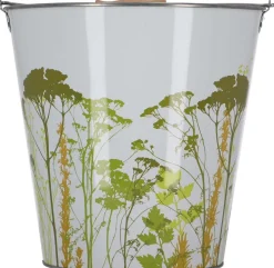 Seau en métal avec décor Herbe (9 litres)