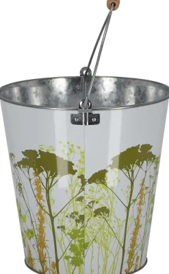 Seau en métal avec décor Herbe (9 litres)