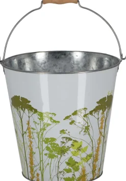 Seau en métal avec décor Herbe (9 litres)