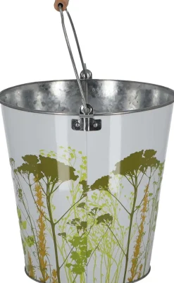 Seau en métal avec décor Herbe (9 litres)
