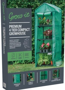 Serre de jardin 4 étages avec housse Grow