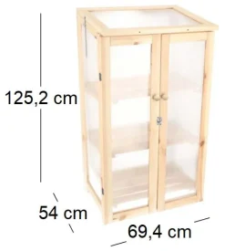 Serre en pin naturel Texel (Hauteur 125,2 cm)