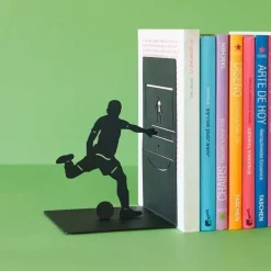 Serre-livres en métal noir Sport (Footballer)