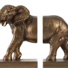 Serre-livres en résine éléphant (Lot de 2)