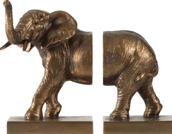Serre-livres en résine éléphant (Lot de 2)