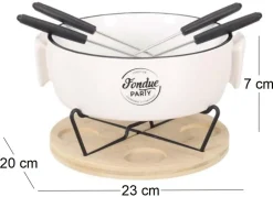 Service à fondue à la bougie 4 personnes