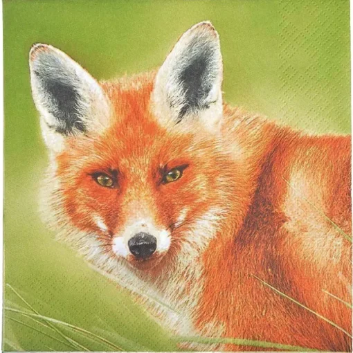 Serviette en papier de soie avec motifs (Lot de 20) (Renard)