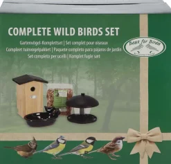Set abri mangeoire et graines oiseaux (Pour oiseaux du jardin)