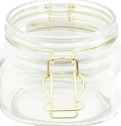 Set de 2 bocaux en verre couvercle céramique