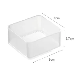 Set de 2 boîtes de rangement empilables Tower (8 x 8 x 3,7 cm)