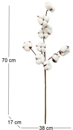 Set de 3 branches de coton 70 cm