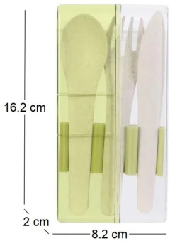 Set de couverts à emporter Eco concept (Lot de 2) (Vert)