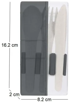 Set de couverts à emporter Eco concept (Gris)