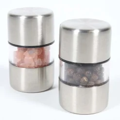 Set de 2 minis moulins sel et poivre en inox