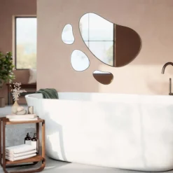 Set de 3 miroirs finition métallique Hubba
