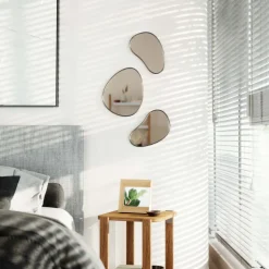 Set de 3 miroirs finition métallique Hubba