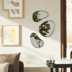 Set de 3 miroirs finition métallique Hubba